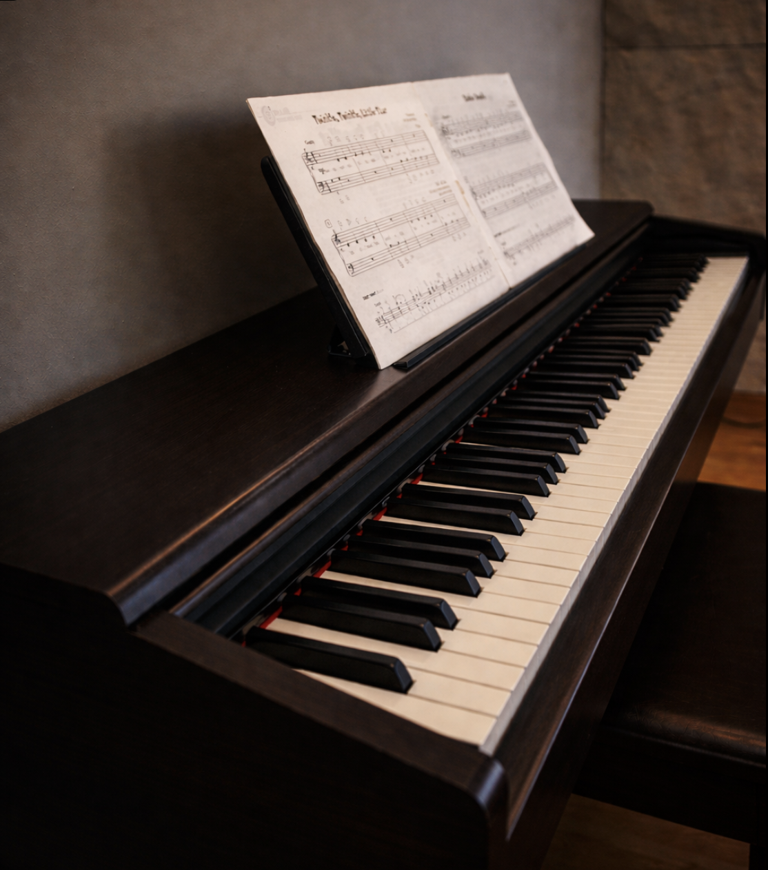 Piano and sheet music