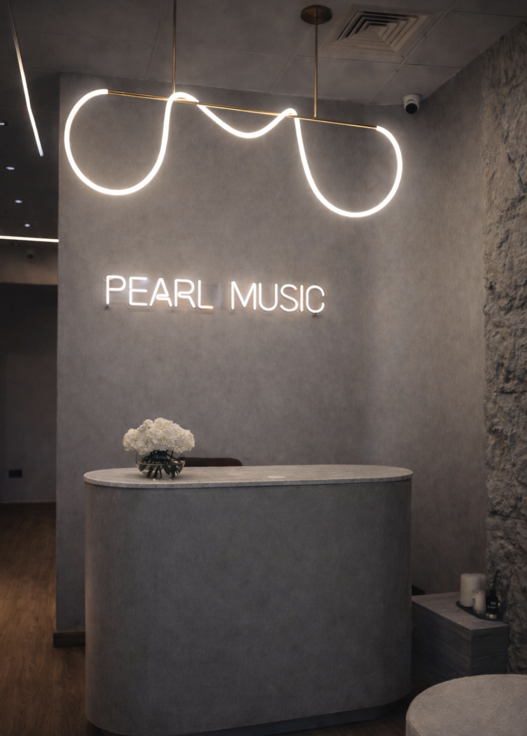 Reception and front desk at Pearl Music